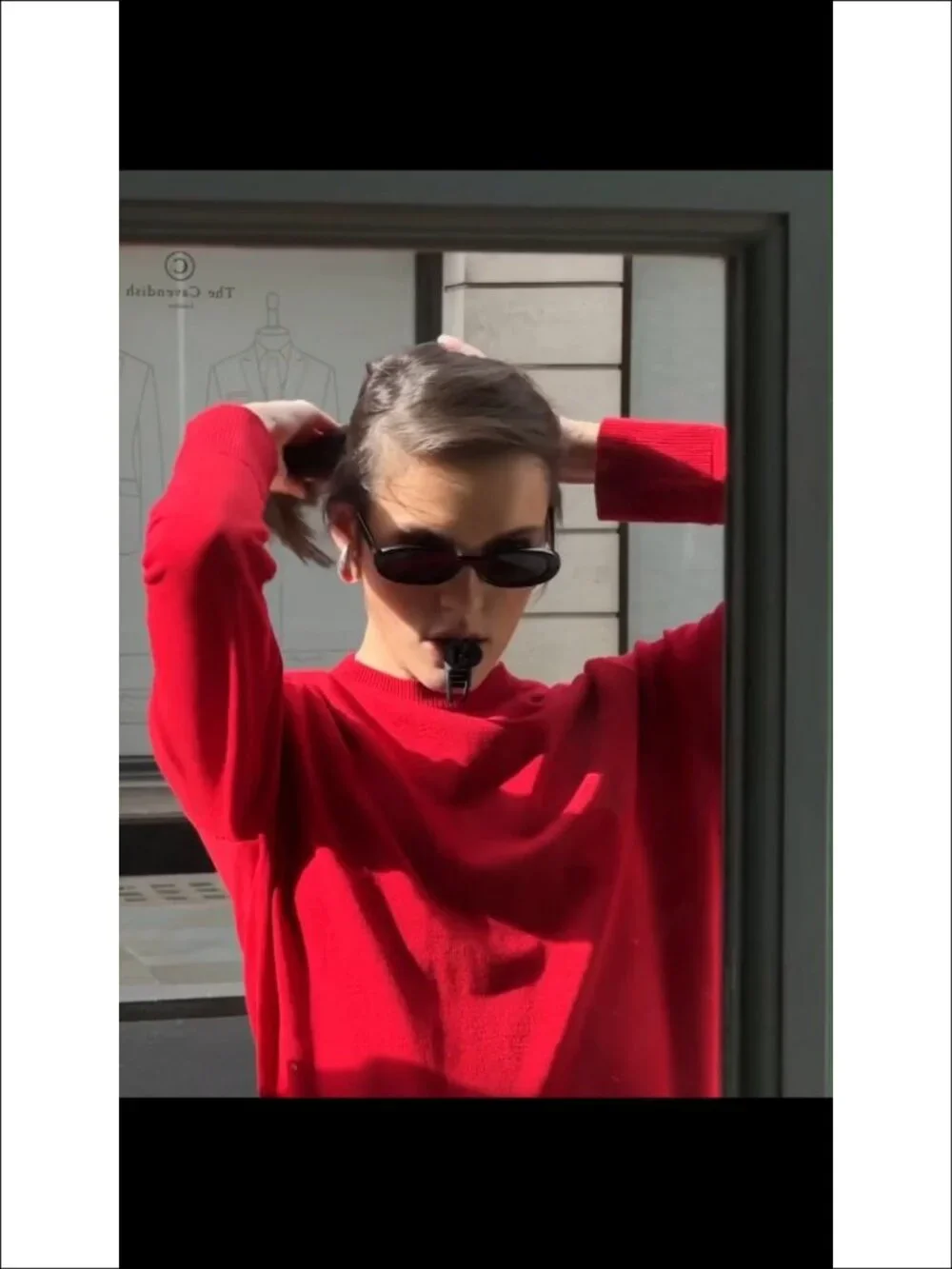 Oval Sunglasses Retro Thick Frame Full-Frame UV Protection